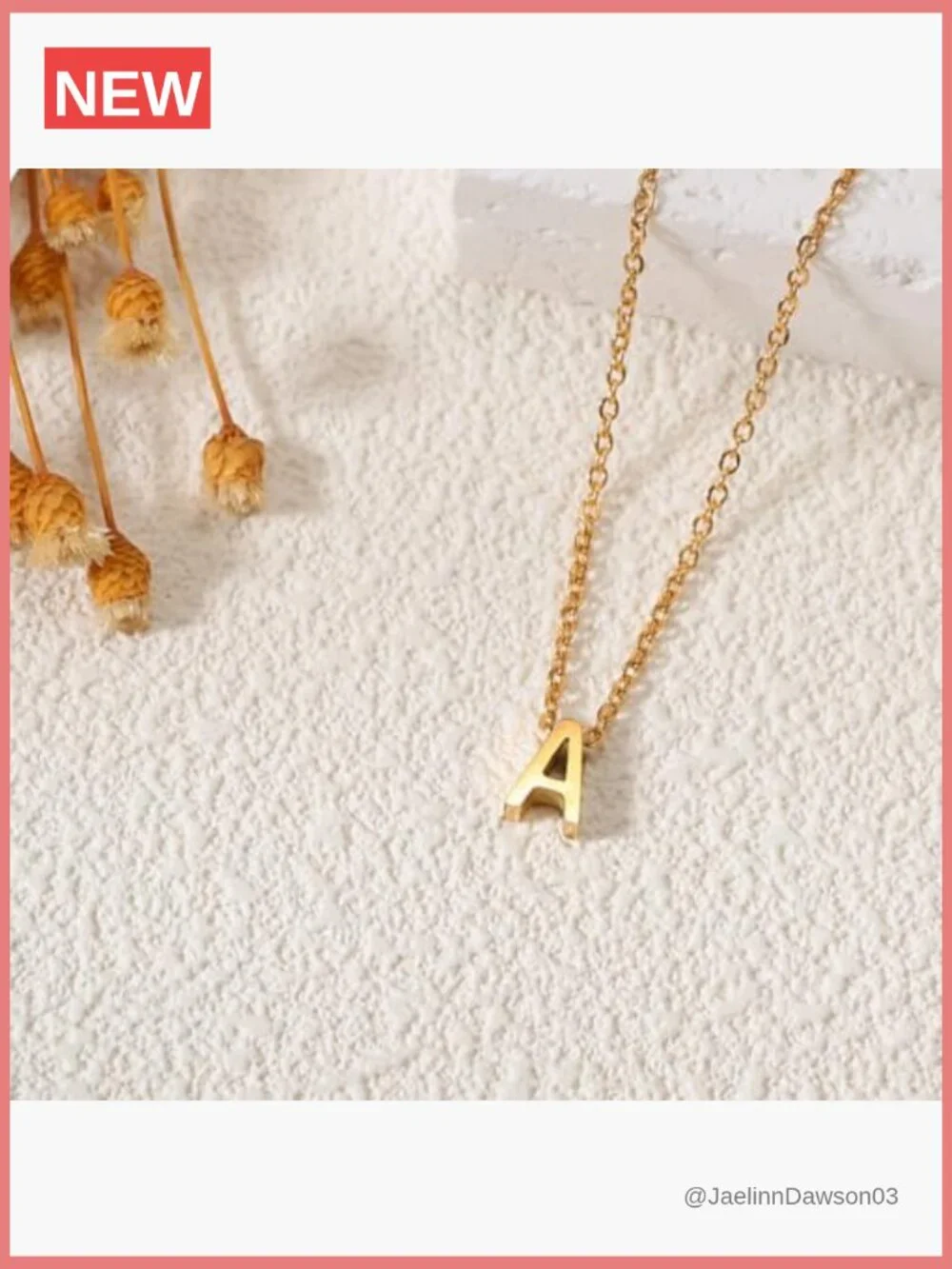 Tiny Initial Necklace 18K Gold Plated Personalized Letter Pendant Necklace for